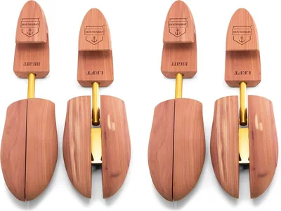 HOUNDSBAY Cedar Shoe Tree for Men | Wide Heel | 2-PACK | Plant Trees in USA