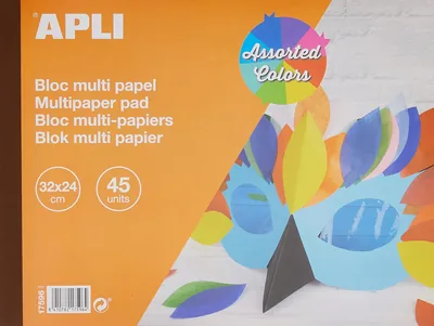 APLI 17596 - Cuaderno de papel variado 32 x 24 cm 45 hojas
