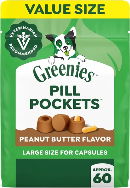 Greenies Pill Pockets for Dogs Large Size Peanut Butter Flavor 15.8 oz