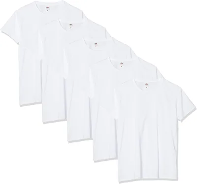 Magliette Fruit of the Loom - T-shirt leggero in anella, 5 pacchi per uomo, icona