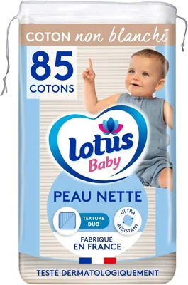 Lotus Baby Peau Nette - 85 Pads de Coton pour Bébé - Économisez 28% 
