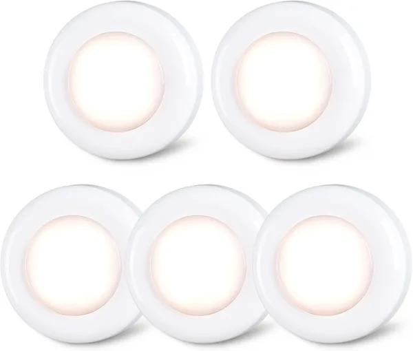 STAR-SPANGLED Tap Light Push Lights, Stick on LED Touch Puck Light AAA Battery Operated