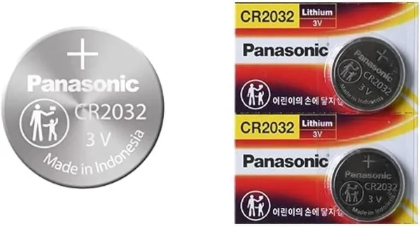 Panasonic CR2032 3V لITHIUM ملموس بطارية (بزود 2)