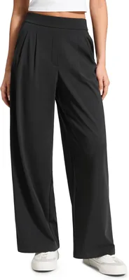 CRZ YOGA Pantalones Anchos para Trabajo 29" | Estiramiento 4 vías, Casuales, Resistentes a Arrugas, Plisado Frontal, Cordón Interior - Mejor Oferta
