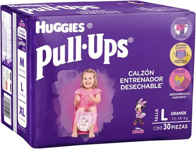 Huggies Pull-Ups Calzoncitos Entrenadores, Talla Grande Niña, 30 Piezas, para Niñas de 15 a 18 kg - Mejor Oferta