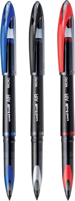 Uni-ball Air UBA188M 3-Pack Roller Ball Pens - Red/Blue/Black