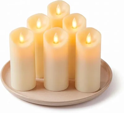 Velas LED Redlemon de 6 Piezas con Flama Realista y Sin Humo