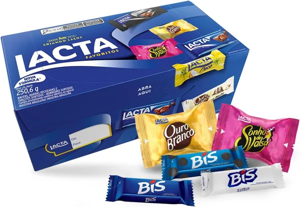 Lacta Favoritos - Caixa de Variedades de Chocolates, 250,6g | 35% de Desconto