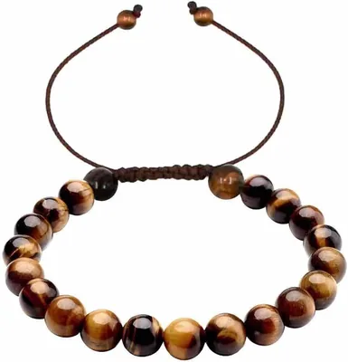 Libela Pulsera de Ojo de Tigre Natural 8 mm Descuento 13% - Joyería Artesanal Ajustable