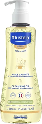 Mustela Olio da Bagno Detergente con Avocado Organico Perseose per Corpo e Capelli, Adatto a Bambini e Famiglia - Non Brucia agli Occhi, Sconto 28%