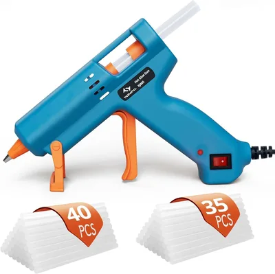 Tilswall Hot Glue Gun Kit 50W Mini Melt + 75 Sticks