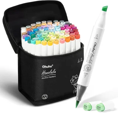 Ohuhu 72 Color Dual Tip Marker Set - Best Deal