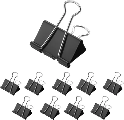 Clips de pliage Westcott E-10705 00, noirs, 50 mm - Pack de 12