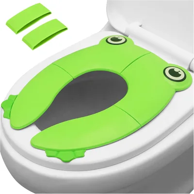 PandaEar Toilettensitzdecke, Falten-Toilettentrainer für Kinder, Tragbarer Reisetoilettensitz mit Anti-Rutsch-Silikon