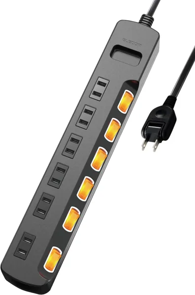 Elecom T-K6A-2630BK Power Strip