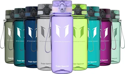 Sparrow Waterflask Sport 500ml/750ml/1L - BPA-fritt - Sportflask Enkeltklick | Vattenflask, Lekproff, Dishwasher Safe
