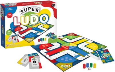 Pais & Filhos | Super Ludo | Jogo de Tabuleiro com Cartas | Diversão em Família | 2-4 Jogadores | +7 Anos | Estratégia e Ação