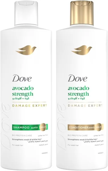 DOVE Shampoo, Avocado Strength, 400ml + Conditioner, 320ml