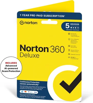 Norton 360 Deluxe 2020 - Antivirus voor 5 apparaten met VPN