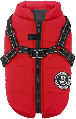 Poseca Dog Coat with Harness - Waterproof Winter Fleece