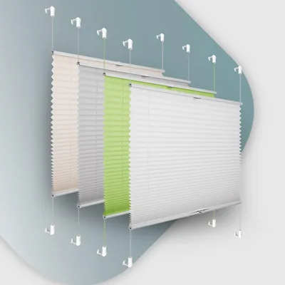 Klemmfix Pleated Blind, montierungsfrei, 120 x 85 cm, Weiß