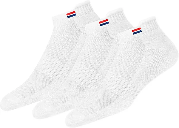 Navy Sport Men's Low Cut Athletic Cotton Cushion Ankle Socks with Sports Tab Pack of 3