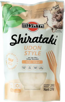 Miyata Shirataki Udon - Konjac Flour, 270g (Pack of 1)