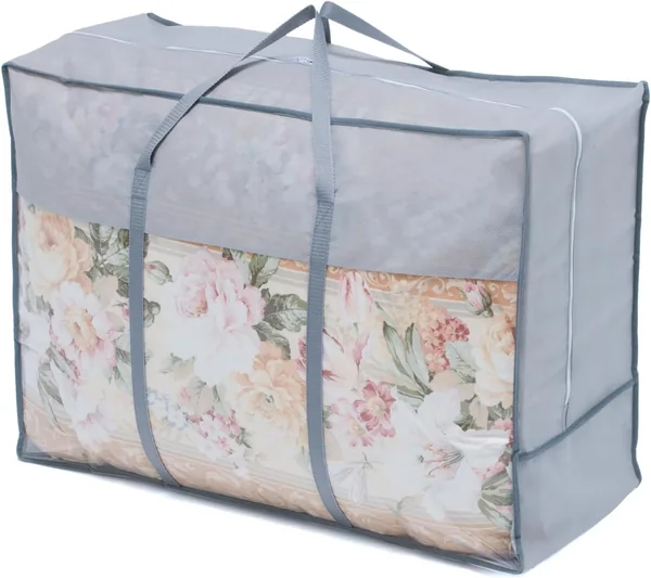 Astro 167-04 Feather Duvet Storage Bag, Gray, Single and Double Multi-use, Breathable Non-woven Fabric, Bedding Storage
