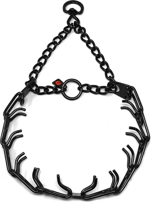Herm Sprenger Black Stainless Steel Prong Dog Collar