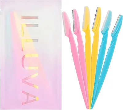 ILLUVA Eyebrow Razor Kit - 6 Pcs Dermaplaning Shaver