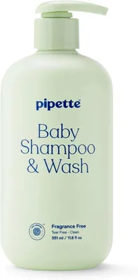 Pipette Baby Shampoo & Body Wash, Tear-Free Squalane