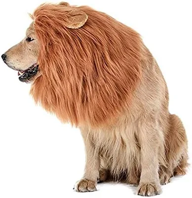 Disfraz de Melena de León para Perro de PUBAMALL - Novedoso Disfraz de Halloween
