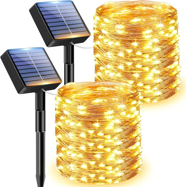 Litogo Outdoor Solar Fairy Lights, 12-Metre String Lights with 120 LEDs