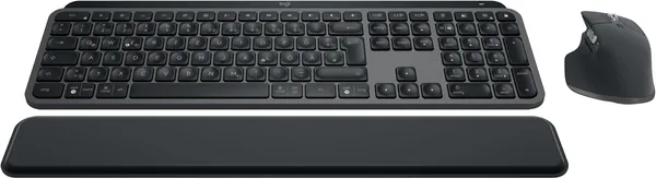 Logitech MX Keys S Combo: Drahtlose Tastatur und Maus mit Handablage, anpassbarem Licht, schneller Scrollung, Blau - 39% Rabatt