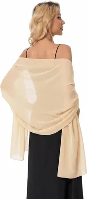 Chiffon Shawls and Wraps for Evening Dresses Women Elegant Soft Scarf Bridal Scarve Wedding Stole