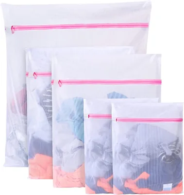 Boîte Légende Ensemble de 5 Sacs à Linge en Maille pour Sous-vêtements, Blouse, Chaussettes, Lingerie (1XL + 2L + 2M)