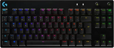 Logitech G PRO TKL Mechanische Gaming-Tastatur mit GX-Blue Clicky Schaltern und LIGHTSYNC RGB Design, keine numerische Tastatur für eSports - 47% Rabatt