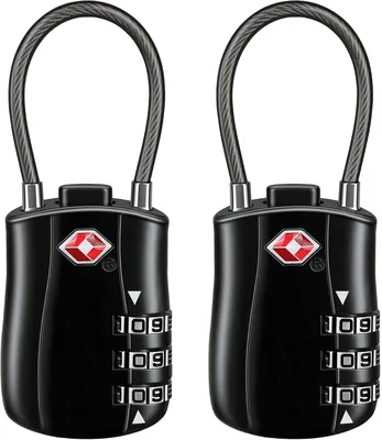 TSA Approved Luggage Locks, 2-Pack - Combination Padlock for Travel