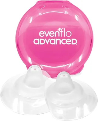 Pezoneras de Silicón Evenflo Avanzadas, 2 Piezas con Estuche, Grado Alimenticio, Sin BPA, Diseño Anatómico - 33% Descuento