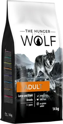 Aliment pour chien Wolf Hunger pour grandes races - Formule au poulet pour une meilleure santé articulaire - 14 kg