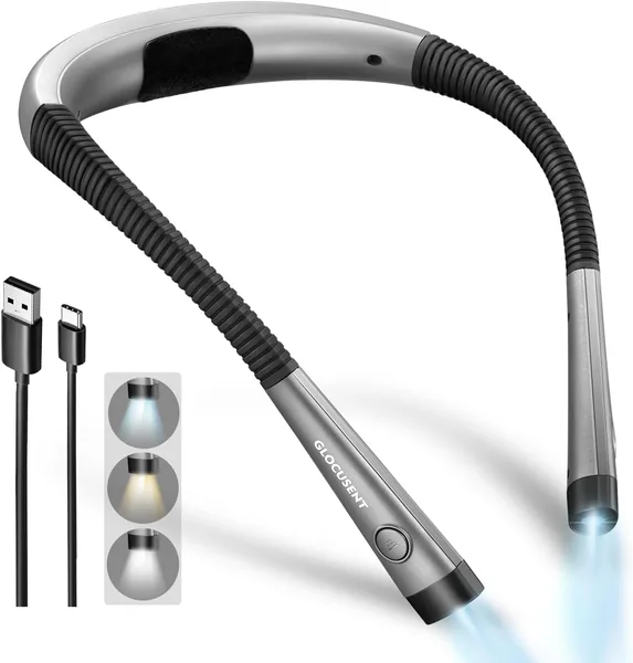 Glocusent Reading Light, Rechargeable Reading Book Lamp