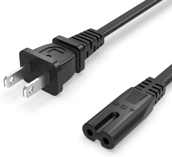Superer AC Power Cord Cable Fit for Sony PS5 PS4 PS3 Slim PlayStation 5 4 3, Xbox Series X/S, Xbox One X/S, TV, Printer, Speaker, Universal IEC C7 Figure 8 2 Prong Replacement Cable