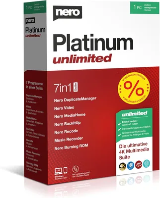 Nero Platinum Unlimited Multilingue 24 Langues Version 2020 - Meilleur Prix