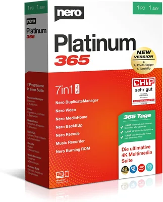 Nero Platinum 365 - Edición de vídeo y gestión multimedia 8K | Mejor oferta