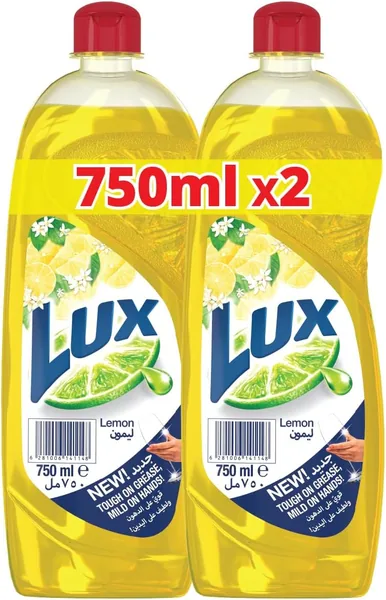 LUX Dishwash Liquid, Lemon, 750ml x 2