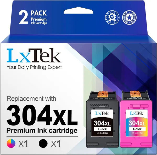 Cartouches d'encre LxTek 304XL de remplacement pour HP 304, 304XL, 304 XL - Compatible avec Envy 5030, 5032, 5010, 5020, Deskjet 3760, 2620, 2622, 2630, 2632 - Meilleures affaires