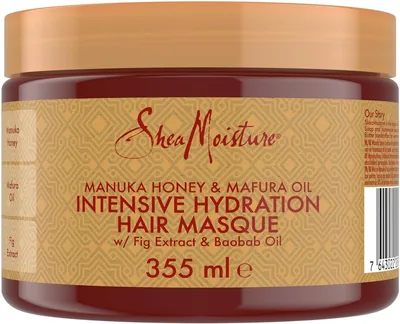 SheaMoisture Intensiv Hydratationsmasker med Manuka Honing och Mafura Olie - Fritt från Silikon och Sulfat