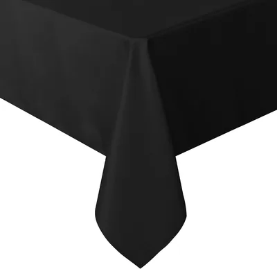 Sancua Rectangle Tablecloth - 60x84 Inch Black