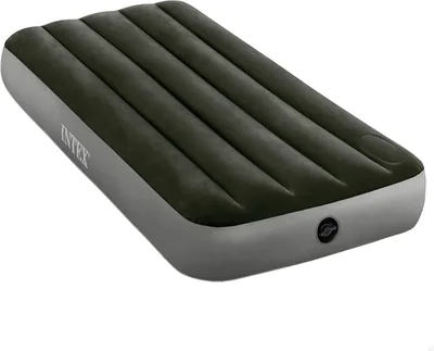 Matelas gonflable Intex Downy 1 personne + gonflage pied intégré - Meilleures affaires