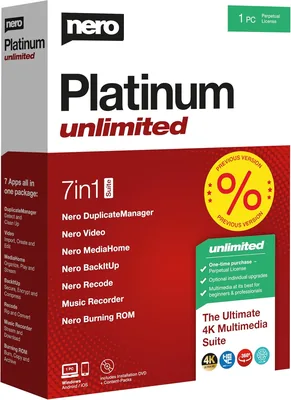 Nero Platinum Unlimited - Multilingue en 24 Langues - Version 2020 Meilleur Prix
